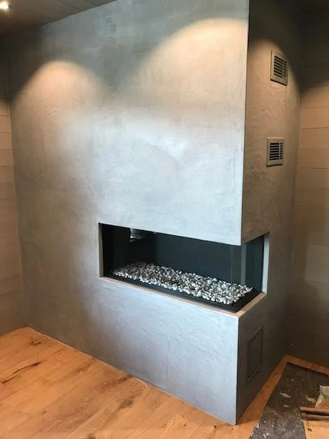 Innebygd ilsted i betongvegg